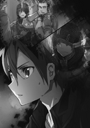 Kirito remembering his recognition of Morte from the Dragon Knights Brigade and the Aincrad Liberation Squad.