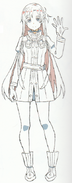 Asuna's OS avatar design from the Ordinal Scale Production Book.