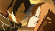 Asuna und Kirito am Ende von Aincrad.