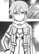 Sinon returning after her first battle in the preliminaries