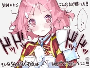 An illustration of Lisbeth by Nekobyou Neko promoting Girls' Ops on DenPlay Comics