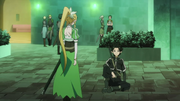 Kirito and Leafa arrive at Swilvane