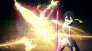 Kirito's sword absorbing resources after he recalled the people important to him - S3E08