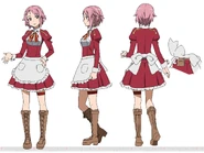 Lisbeth's SAO avatar design without armour by Adachi Shingo for the Sword Art Online anime