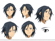 Kirito's avatar face design by Shingo Adachi for the Aincrad arc of the Sword Art Online anime