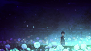 Kirito in awe at the flowers heeding his call Alicization OP