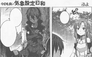 Kirito with Asuna on the title page for Comic Anthology Volume 1 Story 5 - Today's Weather Setting is Also Great