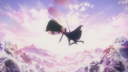 Kirito and Lisbeth falling.