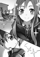 Kirito listening to Asuna's dreams of riding a gondola.