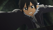 Kirito saving Leafa