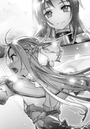 Asuna unleashing Mother's Rosario after being encouraged by a phantom of Yuuki.