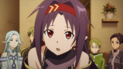 Yuuki asking Asuna for help