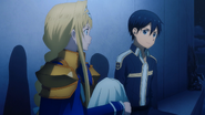 Kirito promising to tell Alice about her past - S3E18