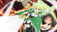 Kirito and Leafa in the episode 19 end card.