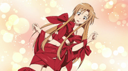 Asuna wearing revealing ribbon outfit FB