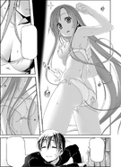 Kirito witnessing Asuna getting dressed in his bathroom - Progressive manga c4