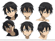 Character face design by Shingo Adachi for the Aincrad arc of the Sword Art Online anime