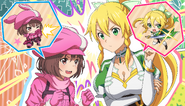 Leafa and LLENN debating the merits of ALO-style fighting versus GGO-style fighting Bullets vs Wings Event VS