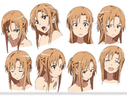 Faces character design by Shingo Adachi for the Sword Art Online anime.