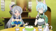 LS Seven embarassed during teatime with Sinon