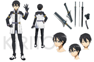 Kirito's OS and facial expression design from the OS Guide Book