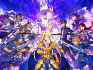 Bercouli and other members of the Alicization cast on a key visual for Alicization Blading (Rising Steel)