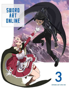 Kirito with Lisbeth on the cover of SAO's third Blu-Ray DVD