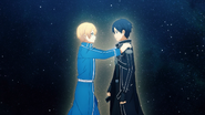 Eugeo encouraging Kirito to fight against Quinella - S3E24