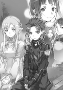 Keita and the rest of the Moonlit Black Cats being reminisced by Kirito to Asuna and Yui