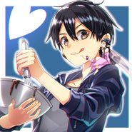 An illustration of Kazuto with Yui by IsII for White Day, 2021.