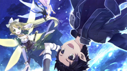 Leafa and Kirito in the Episode 17 end card.