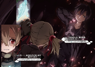 Kirito apologizing to Silica for not being able to save Pina.