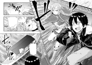 Asuna and Kirito jumping over gondolas - Barcarolle manga c3