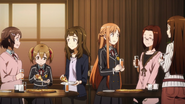 Sasha in the SAO party, next to Asuna.