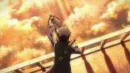 Kirito watching Keita commit suicide.