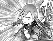 Kirito charging at his enemy during his first preliminary PB Manga Stage 07