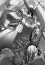 An Integrity Knight in their full body armor.