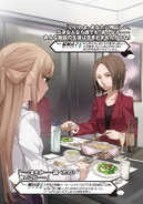 Asuna isst mit ihrer Mutter zu Abend.