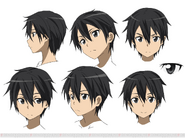 Character face design by Shingo Adachi for the Aincrad arc of the Sword Art Online anime