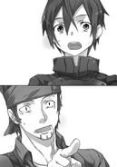 Klein and Kirito after seeing their new avatars.