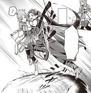 Kirito rescuing Asuna from Wadjet's attack - The Day After manga