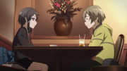 Shino and Kyouji in the cafe