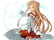 Illustration von Asuna, in der Dengeki Bunko FIGHTING CLIMAX IGNITION mitinbehalten.