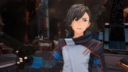 Itsuki distracted by Protagonist's move in Fatal Bullet