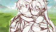 HF Full Guide Leafa bed hugging Kirito sketch