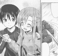 Kirito and Asuna slicing their wedding cake in Comic Anthology Volume 1 Story 1 - Asuna's Secret