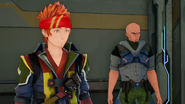 Klein and Agil during a meeting after forced logout incident in Fatal Bullet