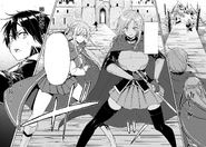 Asuna and Kizmel preparing to intercept Forest Elf forces as a distraction during Kirito's absence - Barcarolle manga c15