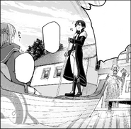 Asuna and Kirito sailing away from Kibaou and Lind - Barcarolle manga c7