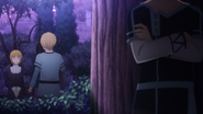 Eugeo promising to Selka to return to the village with Alice and Kirito - S3E04